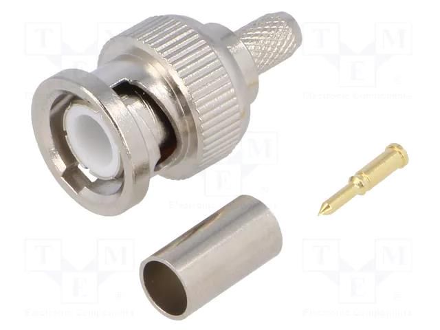 Connector: BNC; plug; male; straight; 50Ω; crimped; for cable YIZN Jiangsu Tengyu Electronics co. BNC-010