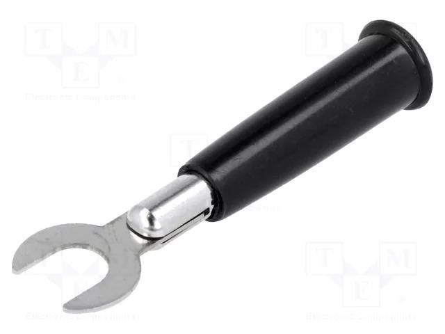 Connector: fork terminals; plug; 60VDC; black; 6mm AXIOMET BC-005/B