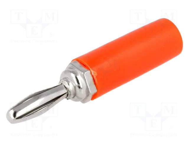 Connector: 4mm banana; plug; 60VDC; red; non-insulated AXIOMET BC-001/R