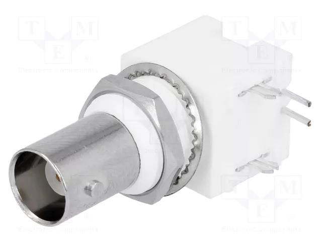 Connector: BNC; socket; female; angled 90°; 50Ω; THT AMPHENOL RF B6252H5NPP3G50