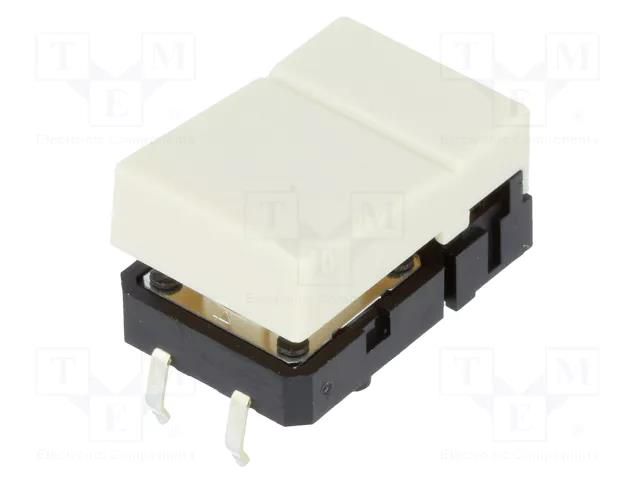 Switch: keypad; Pos: 2; SPST-NO; 0.05A/24VDC; ivory; none; THT; 1.27N OMRON Electronic Components B3J-1000
