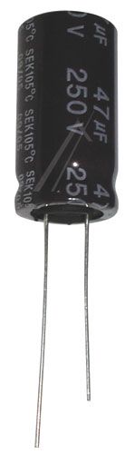 Electrolytic Capacitor 47uF 250V 105° 13X25mm RoHS 47/250V