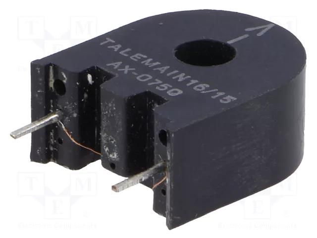 Transformer: current; AX; Iin: 7.5A; 100Ω; -40÷120°C; Trans: 750: 1 TALEMA AX-0750