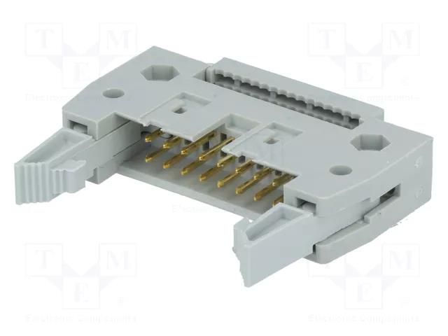 Connector: IDC; plug; male; PIN: 16; with ejector; IDC; 1.27mm; 3A CONNFLY AWHP-16P