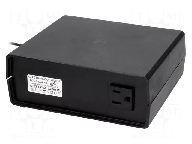 Autotransformer; 230VAC; Power: 400VA; Usec.1: 115V INDEL ATST400W-U