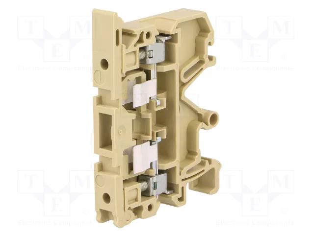 Splice terminal: rail; 6.3A; screw terminal; beige; polyamide WEIDMÜLLER ASK1/BE
