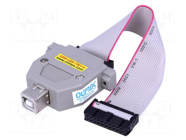 Programmer: debugger; ARM; USB; Kit: debugger,connection cable OLIMEX ARM-USB-TINY-H
