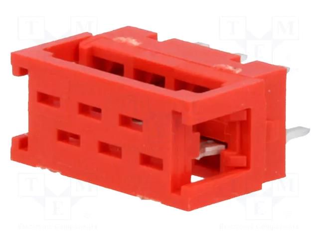 Connector: Micro-MaTch; adapter; PIN: 6; IDC,THT; 2x3; bulk; 1.27mm TE Connectivity AMP-7-215570-6