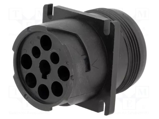 Connector: wire-wire; socket; male; AHD; PIN: 9; for panel mounting AMPHENOL AHD10-9-1939P