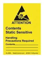 LABEL, 47.63MM X 63.5MM, BLACK/YELLOW ALABEL