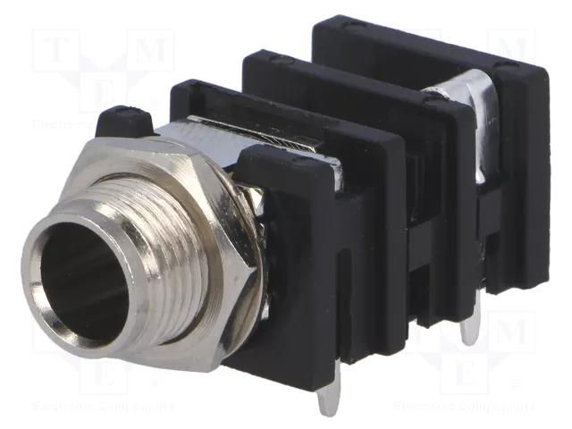 Connector: Jack 6,3mm; socket; female; mono,with double switch AMPHENOL ACJM-MHOM