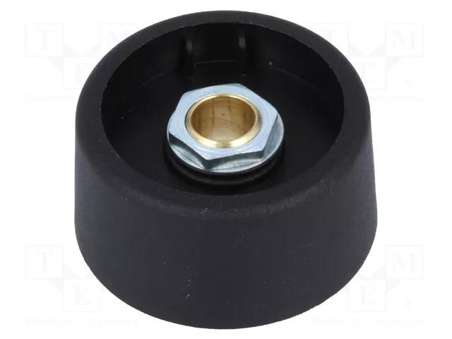 Knob; without pointer; polyamide; Øshaft: 6.35mm; Ø31x16mm; black OKW A3131639