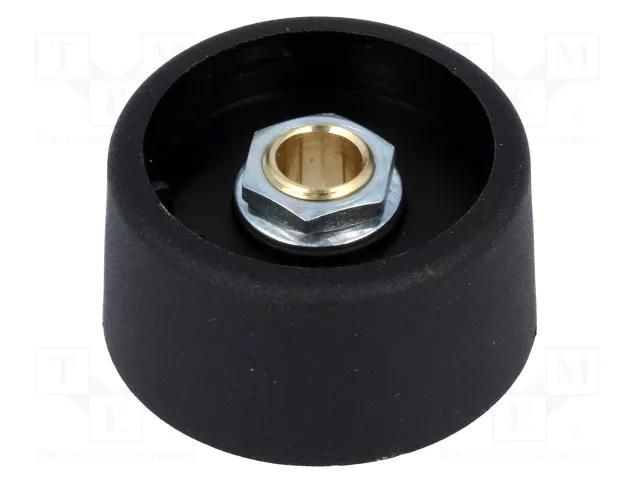 Knob; without pointer; polyamide; Øshaft: 6mm; Ø31x16mm; black OKW A3131069