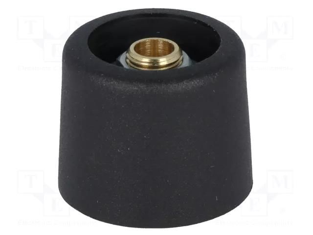 Knob; without pointer; polyamide; Øshaft: 6.35mm; Ø20x16mm; black OKW A3120639