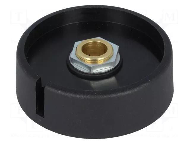 Knob; with pointer; polyamide; Øshaft: 8mm; Ø50x16mm; black OKW A3050089