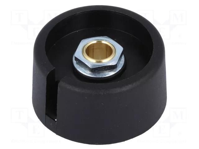 Knob; with pointer; polyamide; Øshaft: 6mm; Ø31x16mm; black OKW A3031069