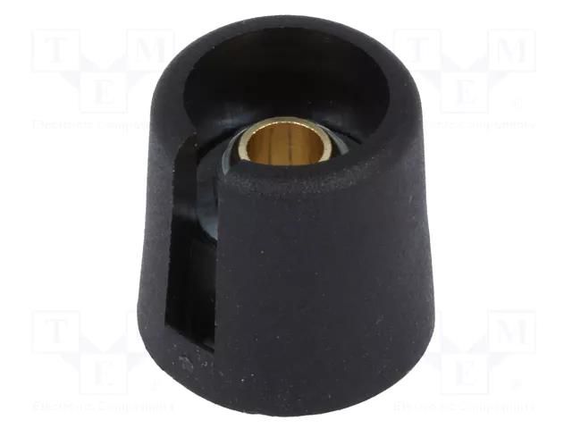 Knob; with pointer; polyamide; Øshaft: 6mm; Ø16x16mm; black OKW A3016069