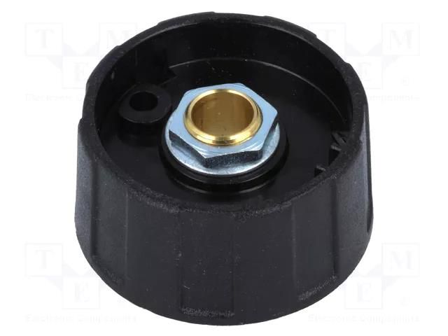 Knob; without pointer; ABS; Øshaft: 6.35mm; Ø31x15.5mm; black OKW A2531630