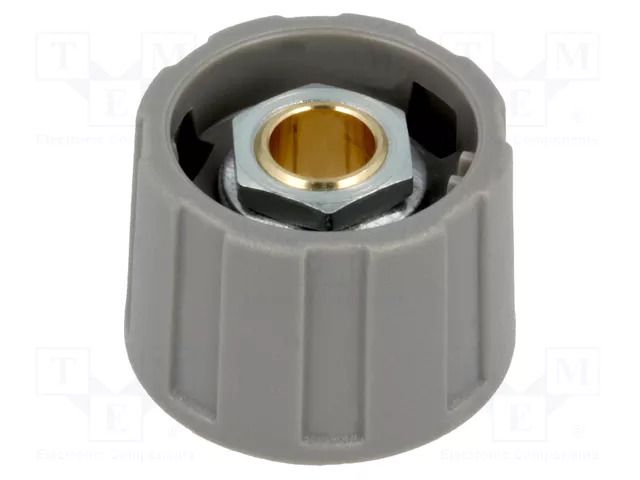 Knob; without pointer; ABS; Øshaft: 6mm; Ø23x15.5mm; grey; A2523 OKW A2523068