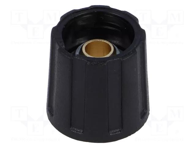 Knob; without pointer; ABS; Øshaft: 6.35mm; Ø16x15.5mm; black OKW A2516630