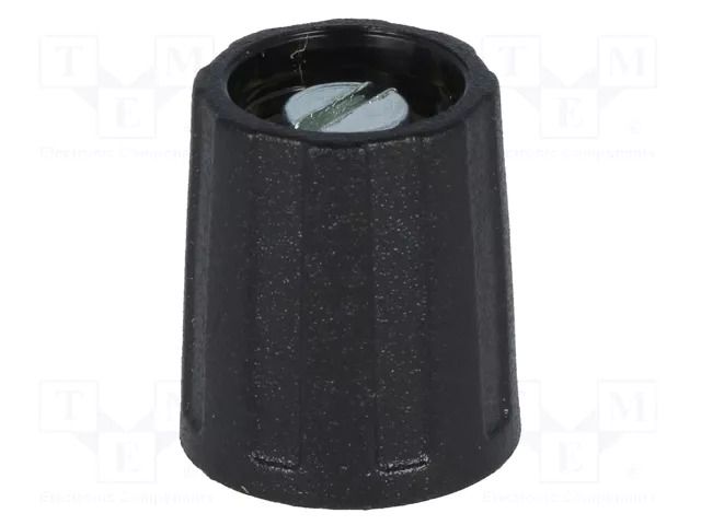 Knob; without pointer; ABS; Øshaft: 6mm; Ø13.5x15.5mm; black; A2513 OKW A2513060