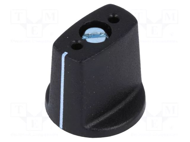 Knob; with pointer; ABS; Øshaft: 4mm; Ø16x16mm; black; Shaft: smooth OKW A2416040