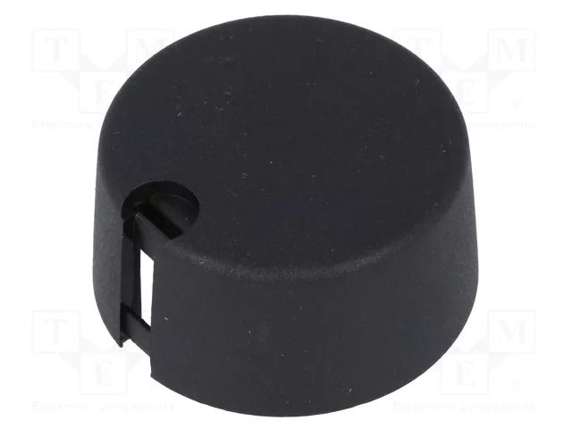 Knob; with pointer; plastic; Øshaft: 6mm; Ø31x16mm; black; push-in OKW A1031649