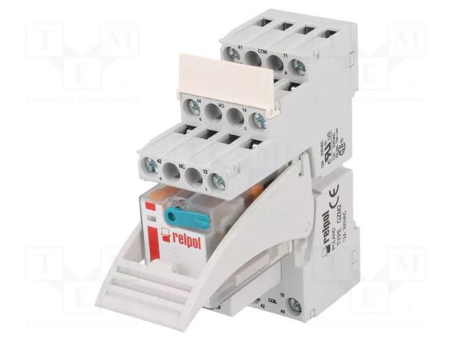 Relay: interface; DPDT; Ucoil: 24VDC; 12A; 12A/250VAC; 12A/24VDC RELPOL PIR2024DC00LD