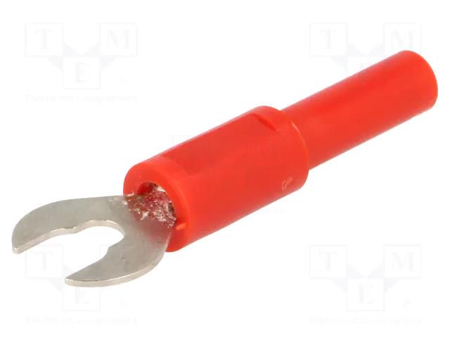 Connector: fork terminals; banana 4mm socket,fork terminal ELECTRO-PJP PJPADA3034-R