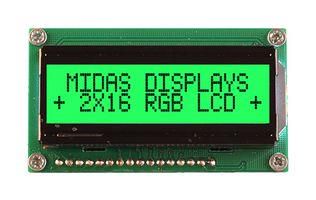 LCD MODULE, 16 X 2, COB, 5MM, FSTN MD21605H6W-FPTLRGB