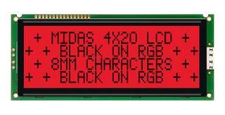 LCD MODULE, 20 X 4, COB, 9.22MM, FSTN MD42008A6W-FPTLRGB