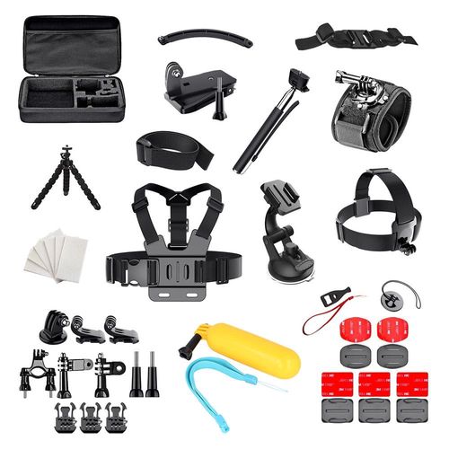 Set of 50 in 1 accessories for GoPro SJCAM sports cameras, Hurtel 5907769372247 5907769372247