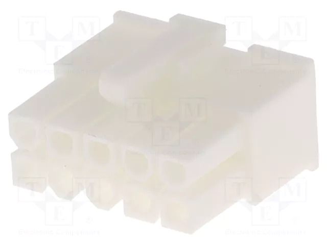 Connector: wire-wire/PCB; plug; female; PIN: 10; Mini-Fit Jr; 600V MOLEX MX-5557-10R210