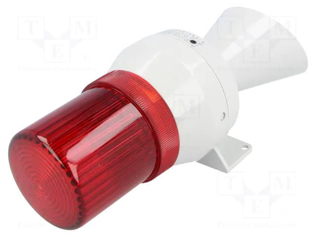 Signaller: lighting-sound; 230÷240VAC; bulb BA15D; red; IP43; KLL AUER SIGNAL 710112113