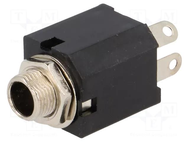 Connector: Jack 6,3mm; socket; mono,interrupting contacts; 10mm Goobay JC-116