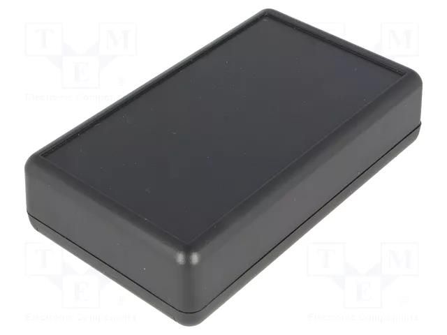 Enclosure: with panel; X: 66.5mm; Y: 112mm; Z: 28mm; 1593; ABS; black HAMMOND HM-1593QBK