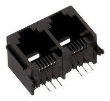 MODULAR CONN, R/A JACK, 6P6C, 2GANG, TH 615012143921