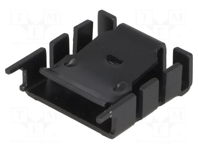 Heatsink: moulded; TO220; black; L: 25mm; W: 25mm; H: 9.5mm; 16.6K/W STONECOLD HS-012