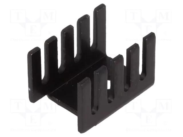 Heatsink: moulded; U; TO220; black; L: 19.05mm; W: 13.21mm; H: 12.7mm STONECOLD HS-S03