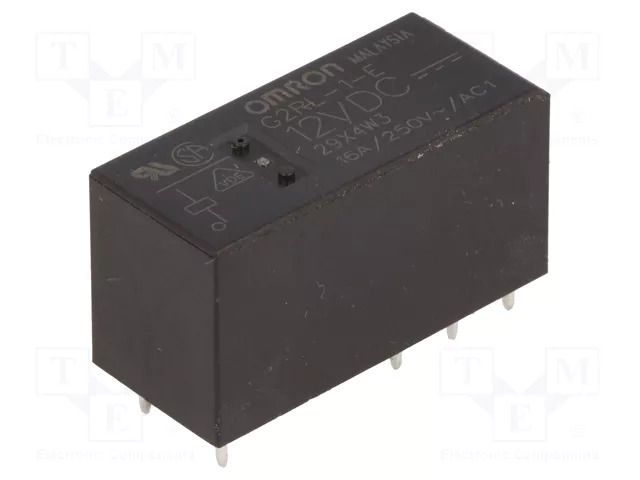 Relay: electromagnetic; SPDT; Ucoil: 12VDC; Icontacts max: 16A OMRON Electronic Components G2RL-1-E-12DC