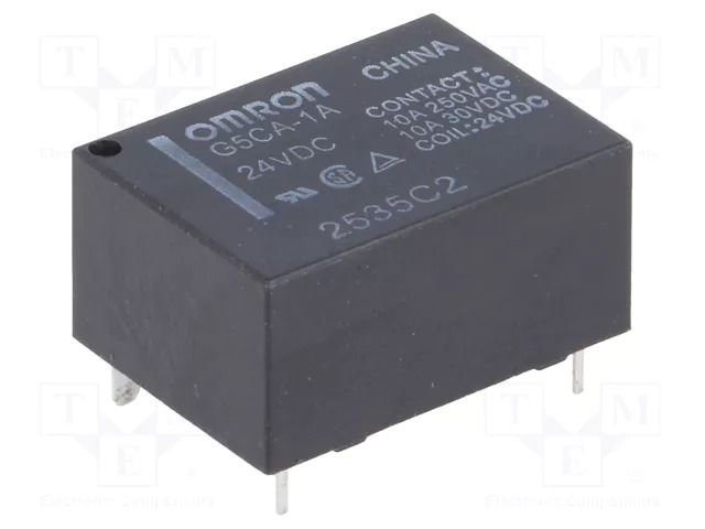 Relay: electromagnetic; SPST-NO; Ucoil: 24VDC; Icontacts max: 10A OMRON Electronic Components G5CA-1A-24DC
