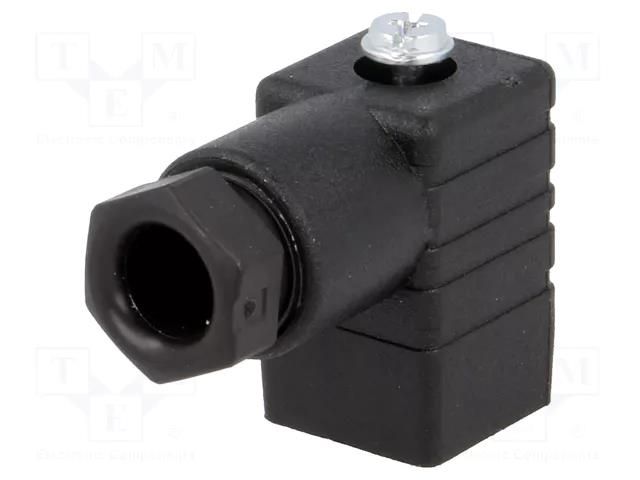 Connector: valve connector; plug; form C; 8mm; female; PIN: 3; 6A HIRSCHMANN GDSN207SW