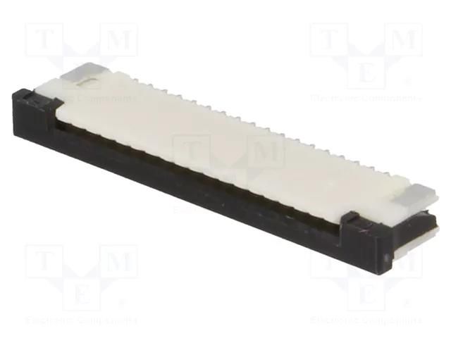 Connector: FFC/FPC; SMT; 50V; 0.5A; PIN: 18; 1mm; horizontal; 30mΩ JOINT TECH F1003WR-S-18PT