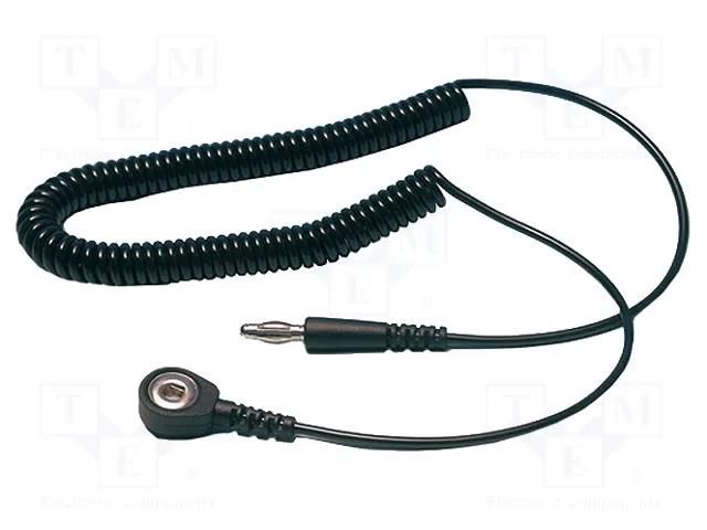 Connection cable; ESD,coiled; 1MΩ; 1.5m ELME PRZEW-4-BA-1.5M