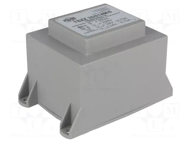 Transformer: encapsulated; 35VA; 230VAC; 24V; 24V; 720mA; 720mA; PCB INDEL TSZZ30/2X24V