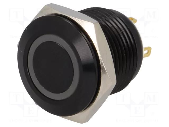 Switch: vandal resistant; Pos: 2; SPST-NO; 2A/36VDC; IP65; OFF-(ON) ONPOW V16-10R-24R-A