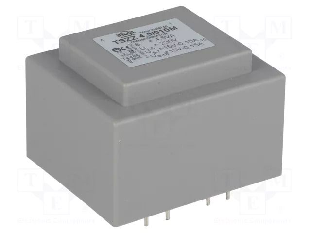 Transformer: encapsulated; 4.5VA; 230VAC; 15V; 15V; 150mA; 150mA INDEL TSZZ4/2X15V