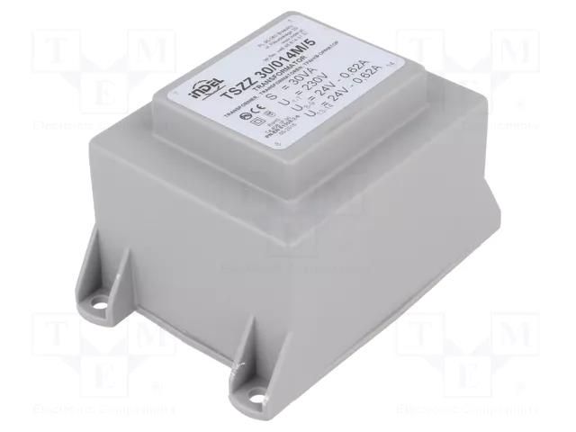 Transformer: encapsulated; 30VA; 230VAC; 24V; 24V; 620mA; 620mA; PCB INDEL TSZZ25/2X24V