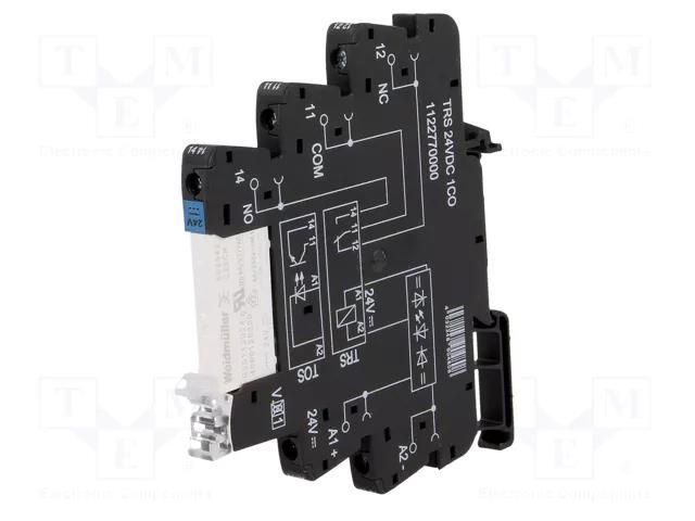 Relay: interface; SPDT; Ucoil: 24VDC; 6A; Uswitch: max.250VDC WEIDMÜLLER TRS-24VDC-1CO