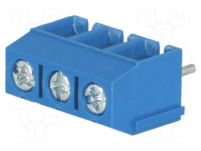 Connector: PCB terminal block; terminal; 16A; 250V; angled 90° NINIGI TB-5.08-P-3P/BL